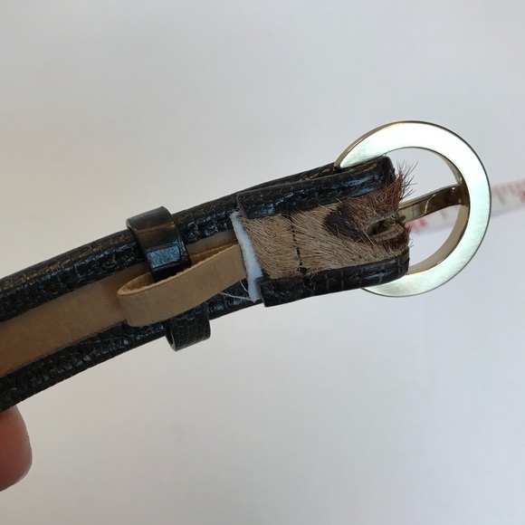 Ann Taylor Animal Print and Leather Belt - Picture 7 of 9